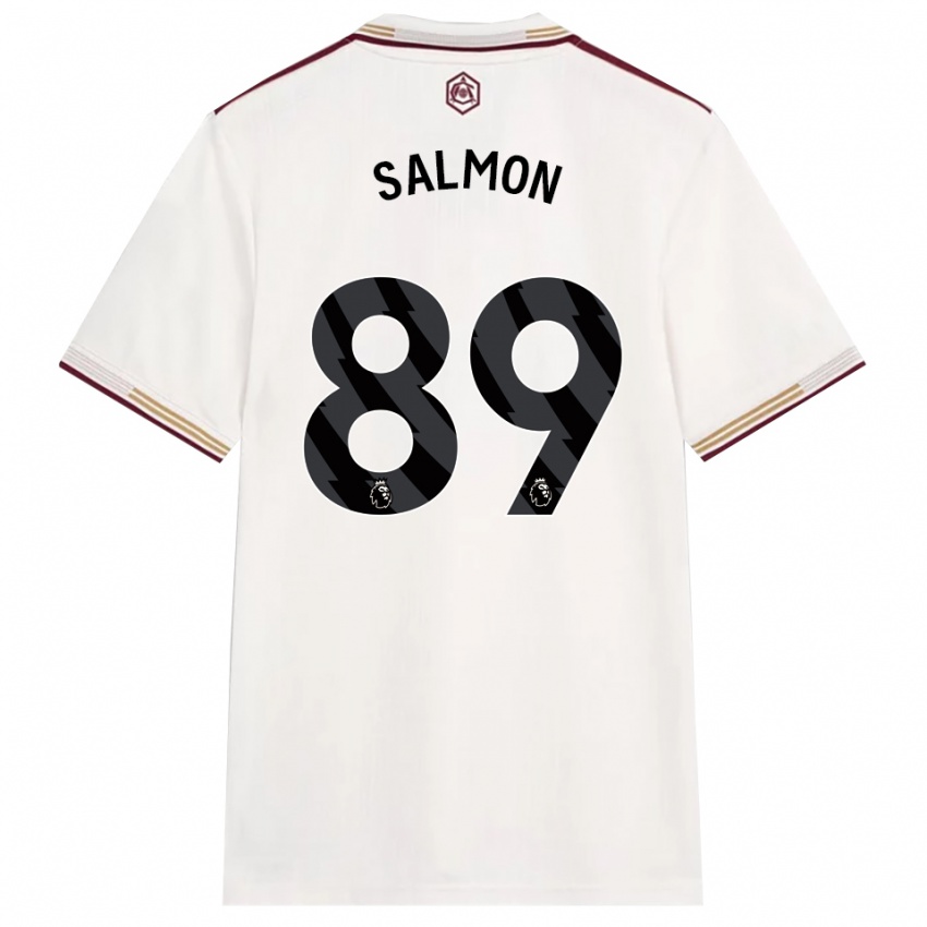 נשים Marli Salmon #89 לבן מלוכלך בורדו ג'רזי קיט שלישי 2025/26 חולצה קצרה