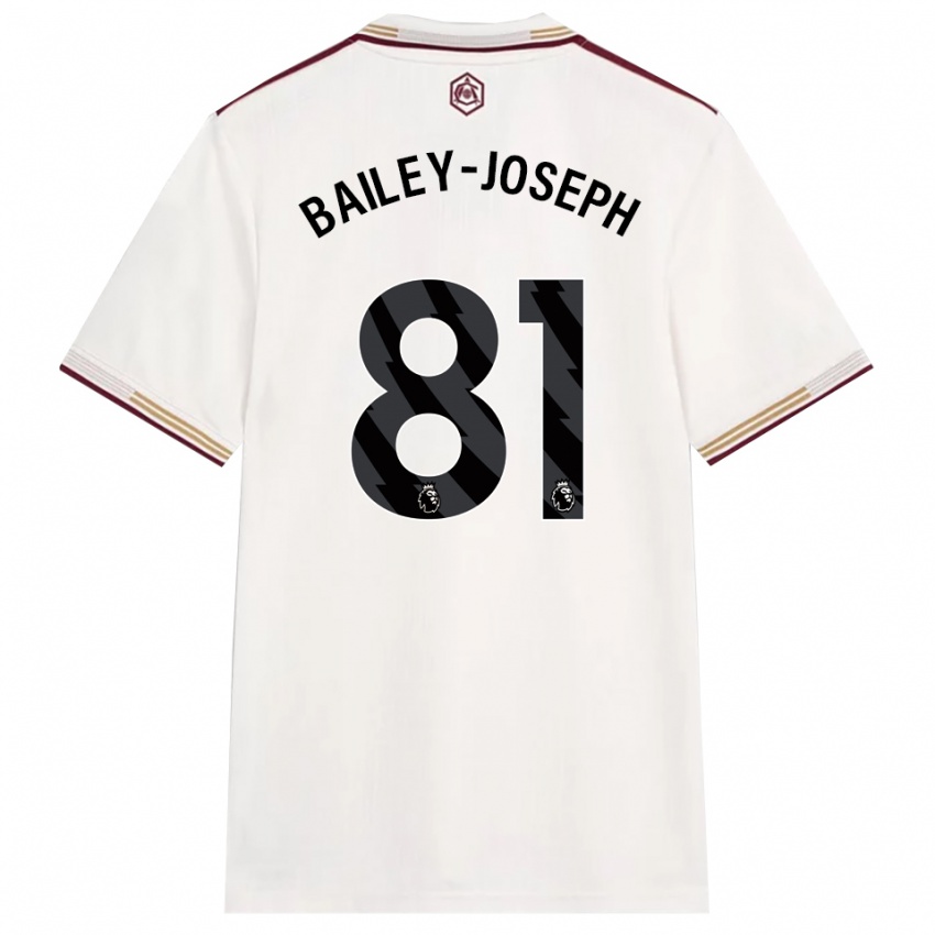 נשים Brando Bailey-Joseph #81 לבן מלוכלך בורדו ג'רזי קיט שלישי 2025/26 חולצה קצרה