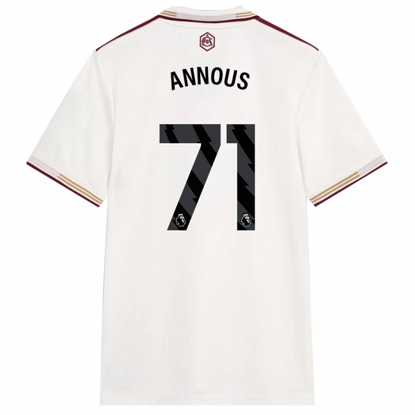 נשים אנדרה אנוס #71 לבן מלוכלך בורדו ג'רזי קיט שלישי 2025/26 חולצה קצרה