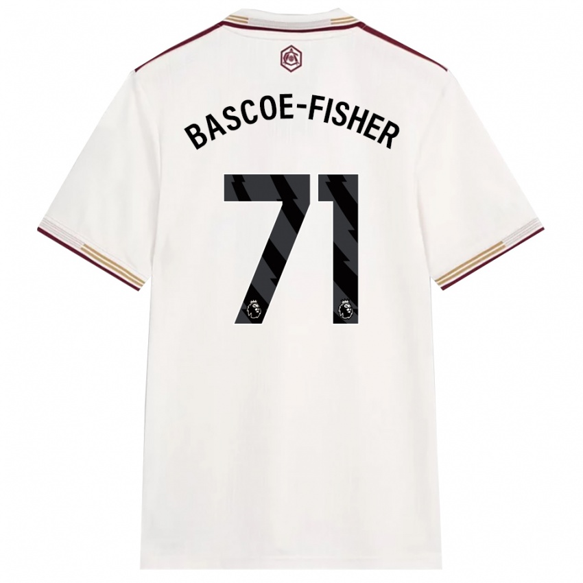 נשים ג'קאי באסקו-פישר #71 לבן מלוכלך בורדו ג'רזי קיט שלישי 2025/26 חולצה קצרה