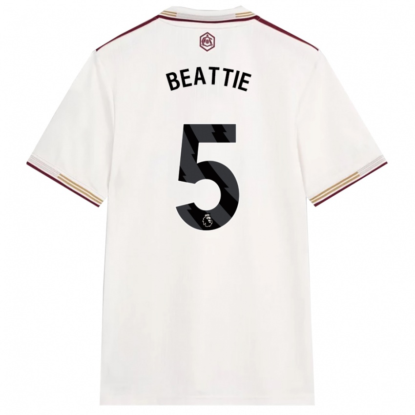 נשים ג'ן ביטי #5 לבן מלוכלך בורדו ג'רזי קיט שלישי 2025/26 חולצה קצרה