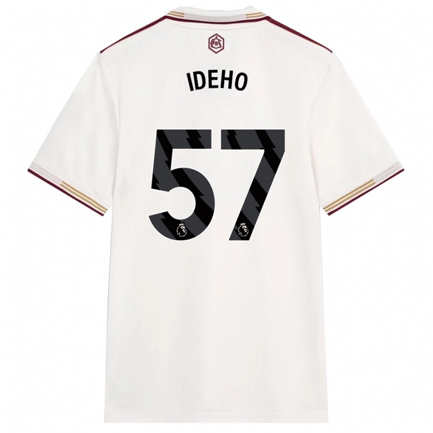 נשים יואל אידהו #57 לבן מלוכלך בורדו ג'רזי קיט שלישי 2025/26 חולצה קצרה