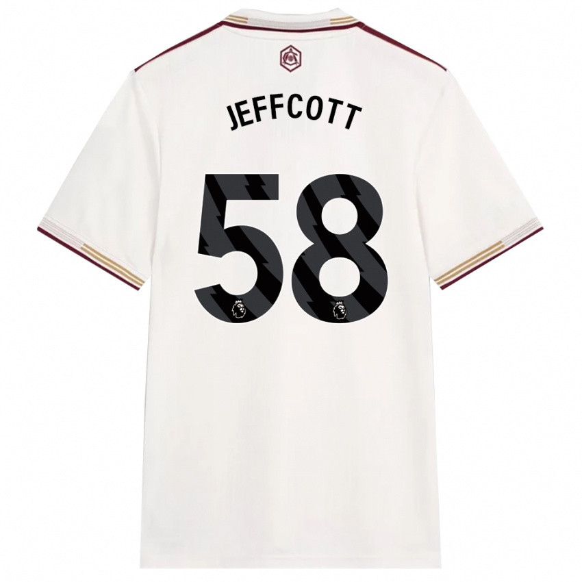 נשים הנרי ג'פקוט #58 לבן מלוכלך בורדו ג'רזי קיט שלישי 2025/26 חולצה קצרה