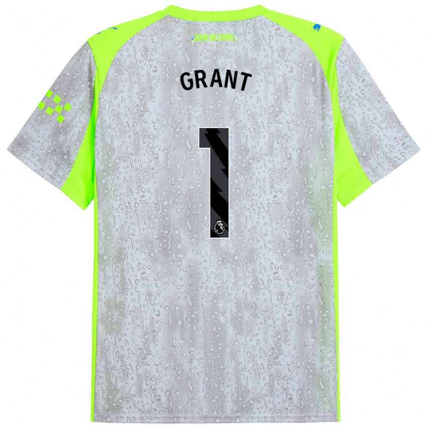 נשים טרו גראנט #1 אפור צהוב ג'רזי קיט שלישי 2025/26 חולצה קצרה