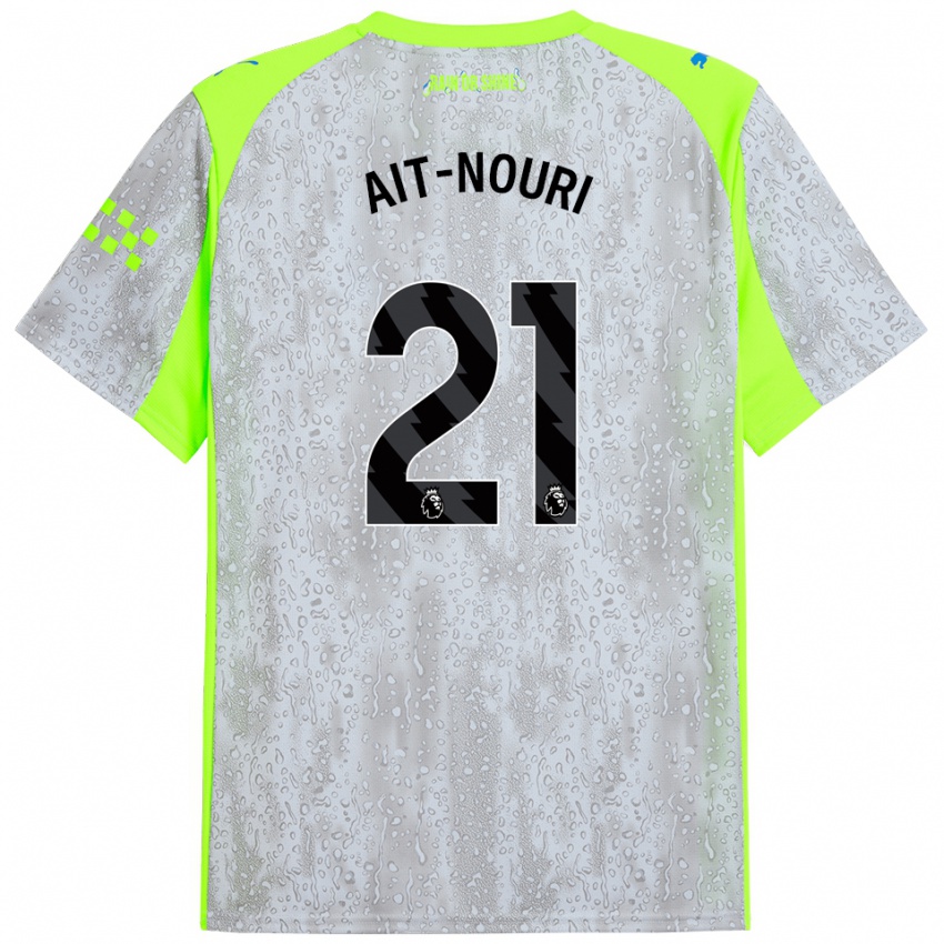 נשים ריאן איית-נורי #21 אפור צהוב ג'רזי קיט שלישי 2025/26 חולצה קצרה