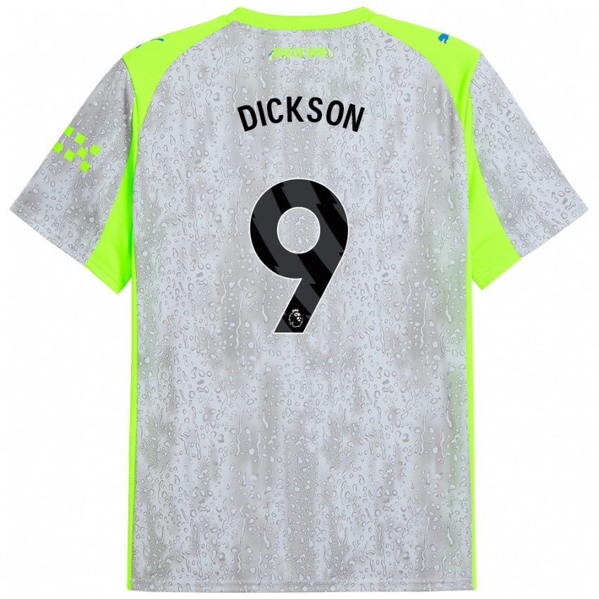 נשים Will Dickson #9 אפור צהוב ג'רזי קיט שלישי 2025/26 חולצה קצרה