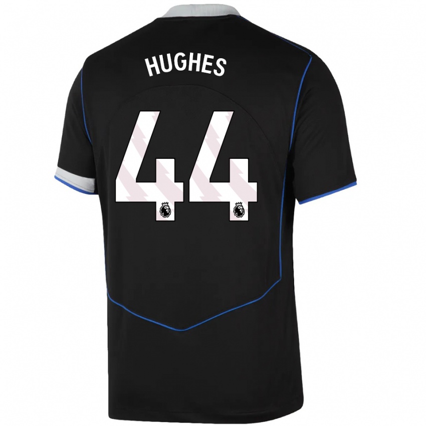 נשים Brodi Hughes #44 שחור כחול כסוף ג'רזי קיט שלישי 2025/26 חולצה קצרה