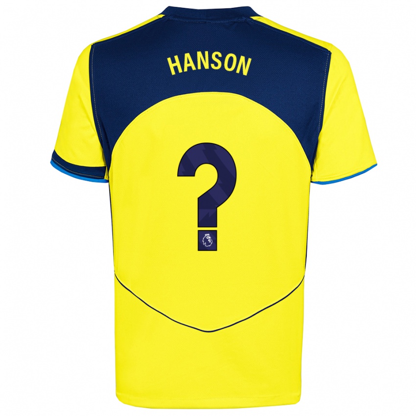 נשים Cayon Hanson #0 צהוב נייבי ג'רזי קיט שלישי 2025/26 חולצה קצרה