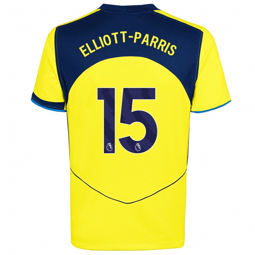 נשים Reiss Elliott-Parris #15 צהוב נייבי ג'רזי קיט שלישי 2025/26 חולצה קצרה