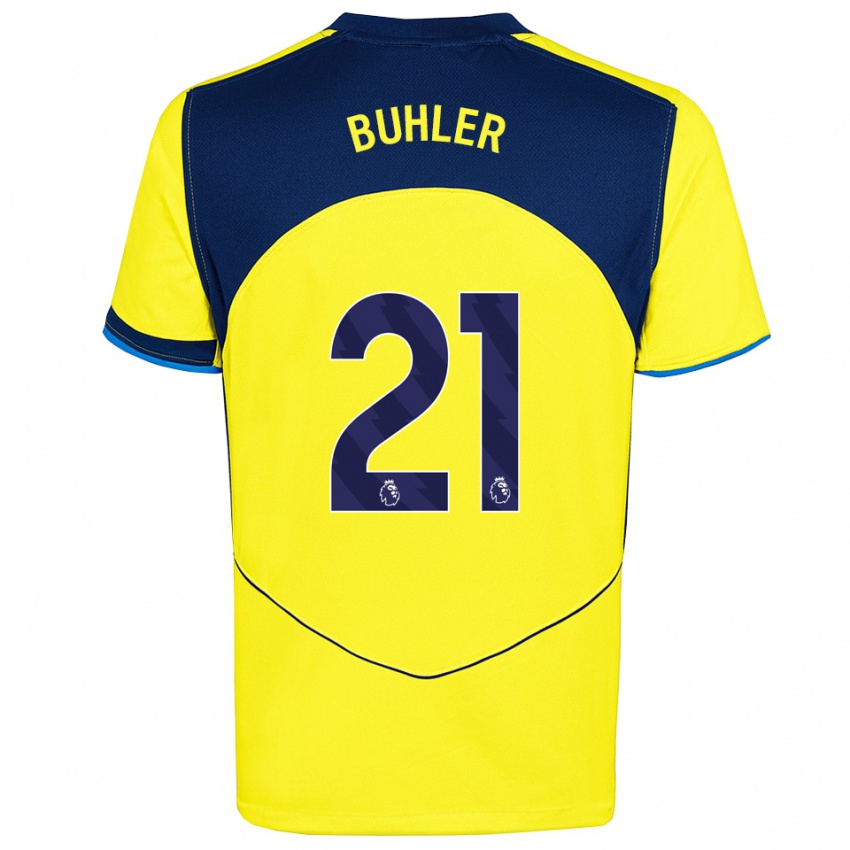 נשים לואנה ביהלר #21 צהוב נייבי ג'רזי קיט שלישי 2025/26 חולצה קצרה