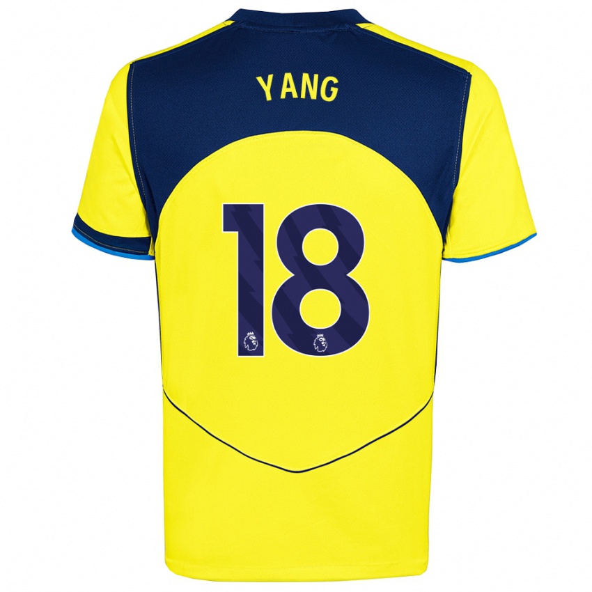 נשים יאנג מין-הייוק #18 צהוב נייבי ג'רזי קיט שלישי 2025/26 חולצה קצרה
