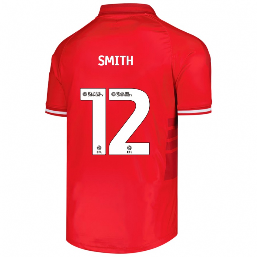 ילדים Jackson Smith #12 אדום לבן ג'רזי ביתית 2025/26 חולצה קצרה