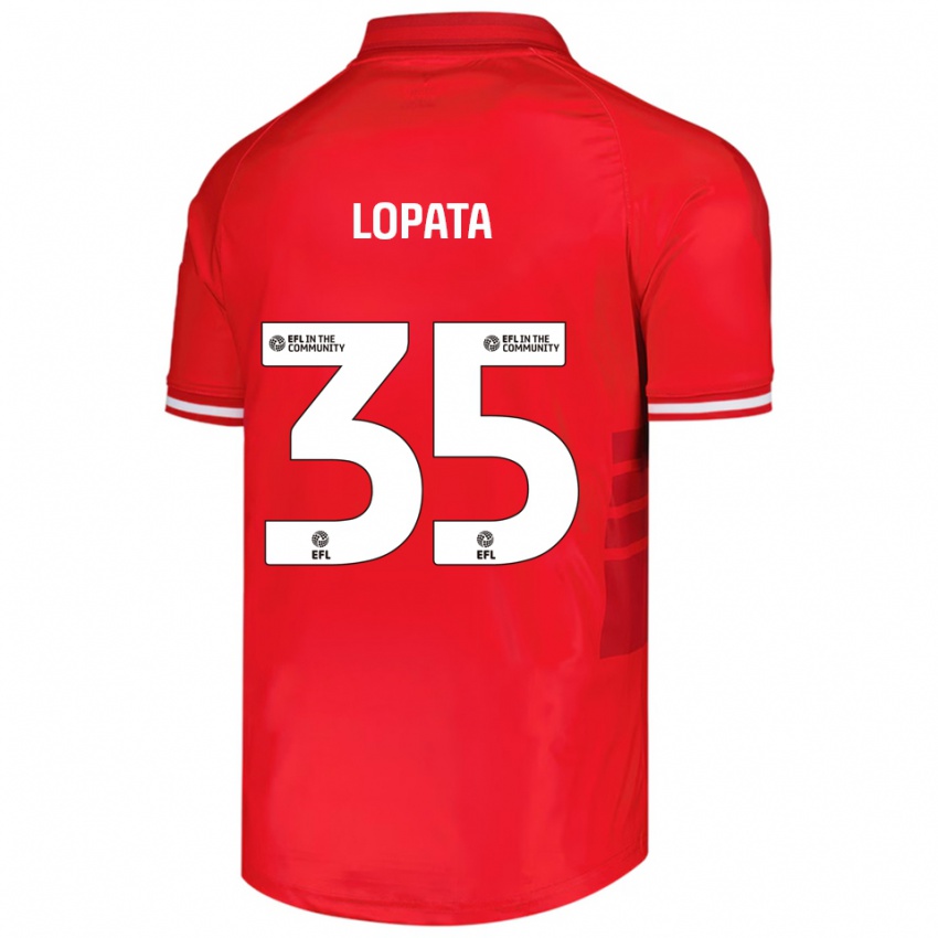 ילדים קצפר לופאטה #35 אדום לבן ג'רזי ביתית 2025/26 חולצה קצרה