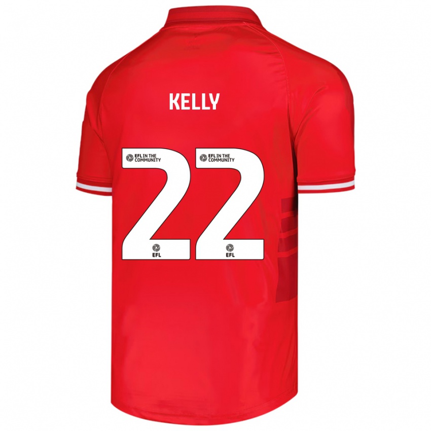 ילדים פטריק קלי #22 אדום לבן ג'רזי ביתית 2025/26 חולצה קצרה