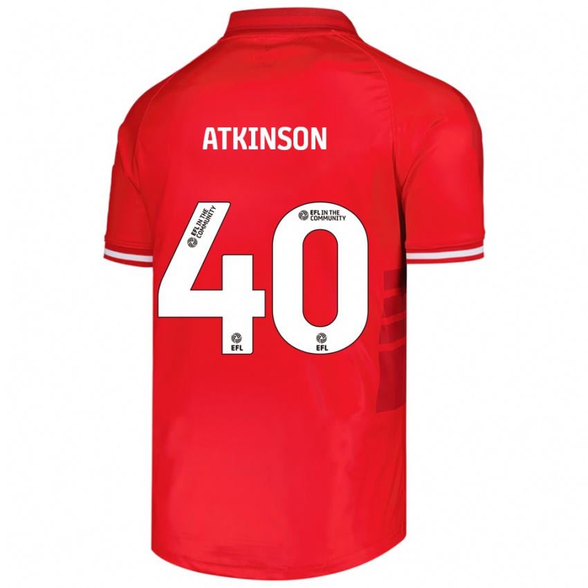 ילדים ארון אטקינסון #40 אדום לבן ג'רזי ביתית 2025/26 חולצה קצרה