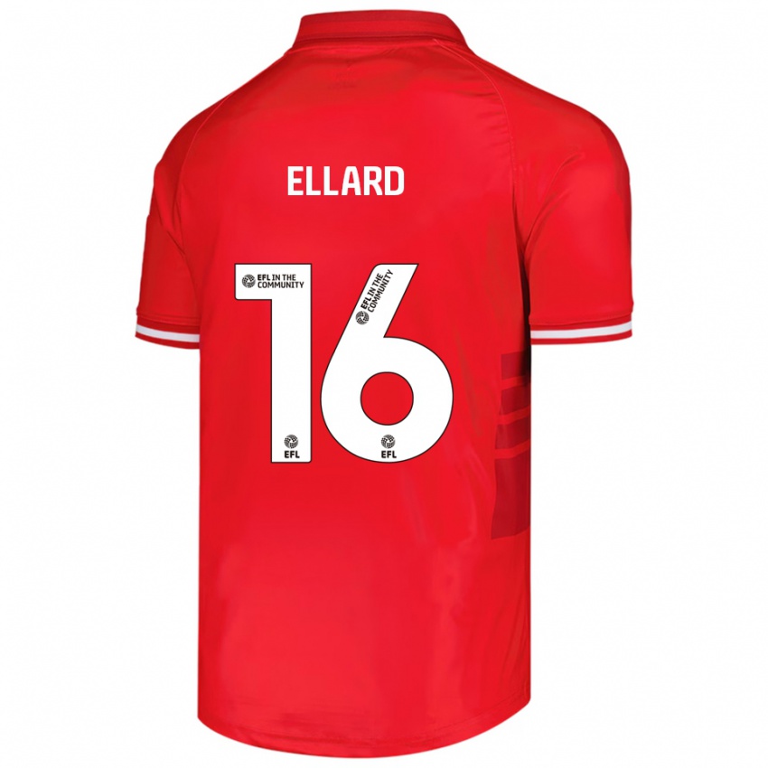 ילדים Aston Ellard #16 אדום לבן ג'רזי ביתית 2025/26 חולצה קצרה