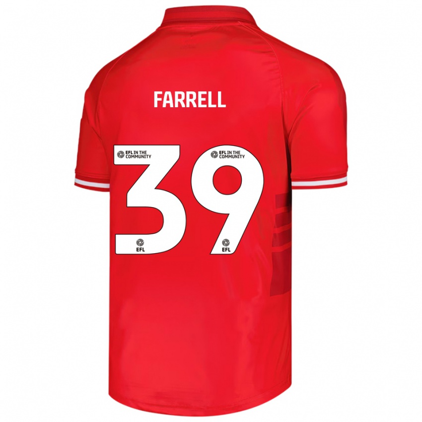 ילדים Leo Farrell #39 אדום לבן ג'רזי ביתית 2025/26 חולצה קצרה