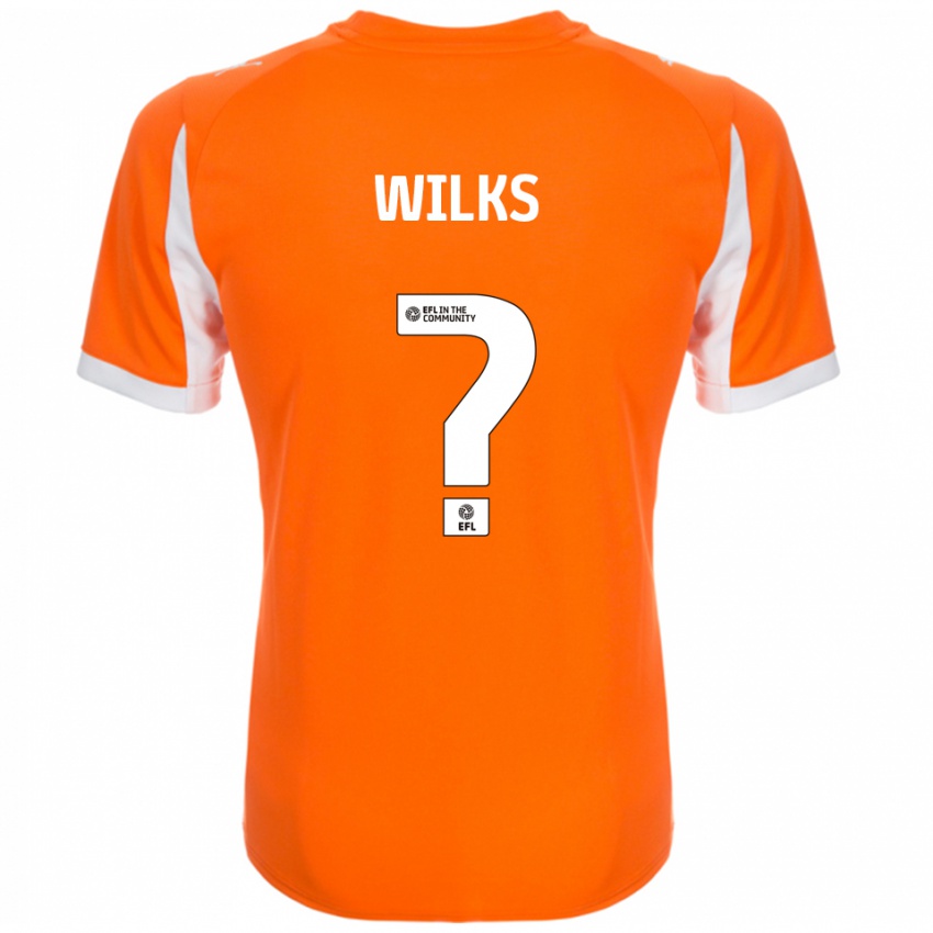 ילדים Rebecca Wilks #0 כתום לבן ג'רזי ביתית 2025/26 חולצה קצרה