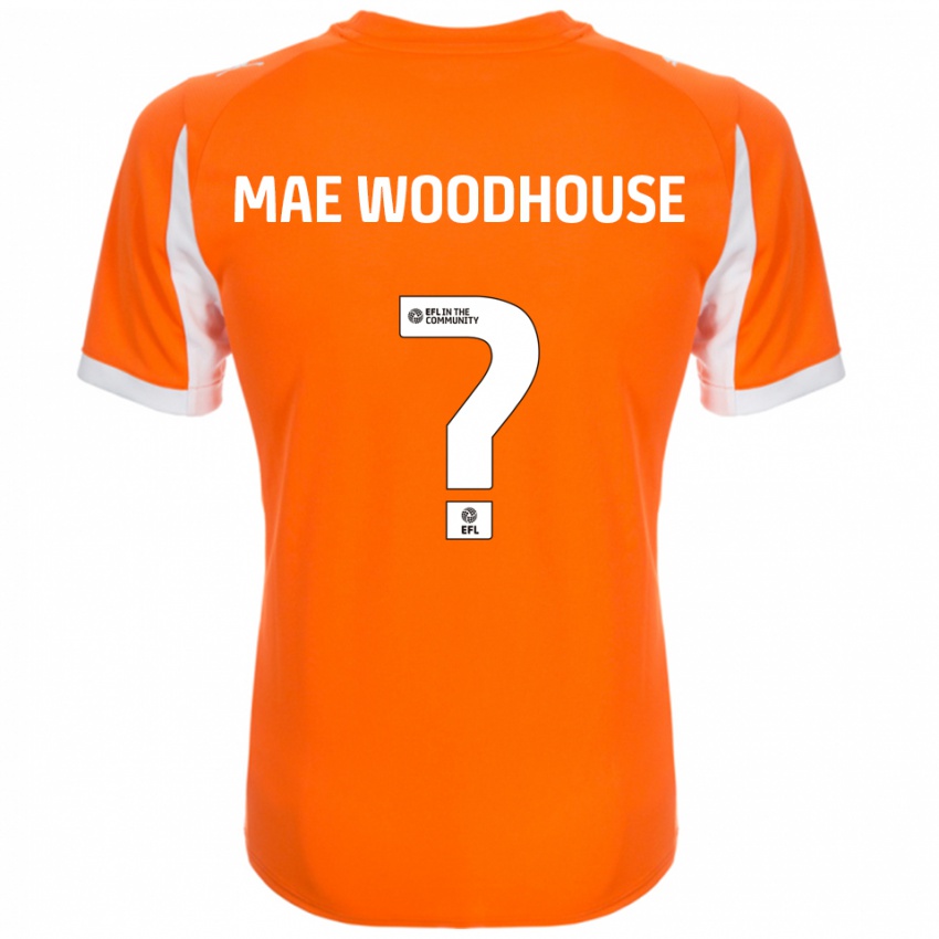 ילדים Evie Mae Woodhouse #0 כתום לבן ג'רזי ביתית 2025/26 חולצה קצרה