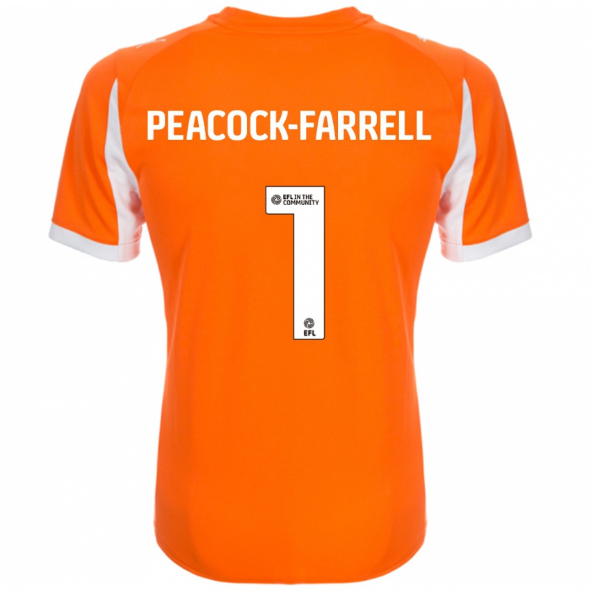 ילדים ביילי פיקוק-פארל #1 כתום לבן ג'רזי ביתית 2025/26 חולצה קצרה