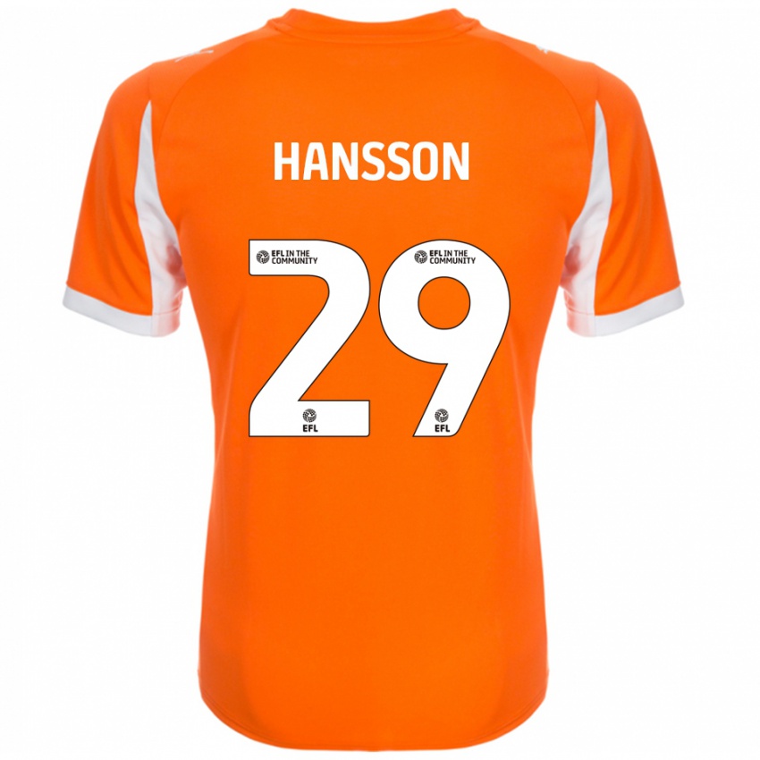 ילדים אמיל הנסון #29 כתום לבן ג'רזי ביתית 2025/26 חולצה קצרה