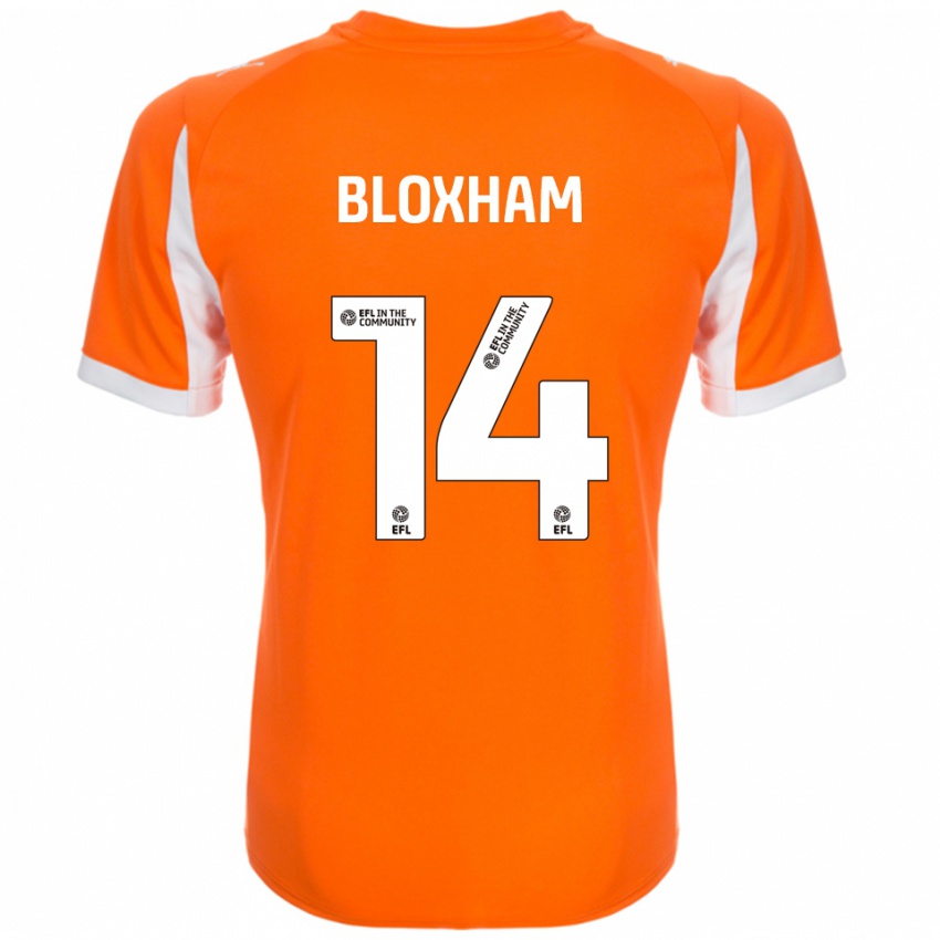 ילדים Tom Bloxham #14 כתום לבן ג'רזי ביתית 2025/26 חולצה קצרה