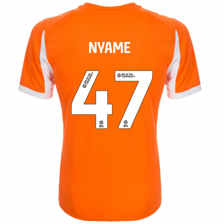 ילדים Josh Nyame #47 כתום לבן ג'רזי ביתית 2025/26 חולצה קצרה