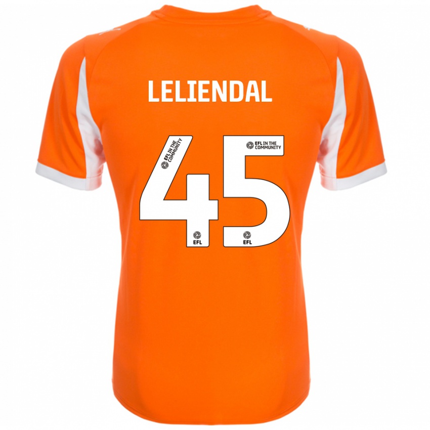 ילדים Ky-Mani Leliendal #45 כתום לבן ג'רזי ביתית 2025/26 חולצה קצרה