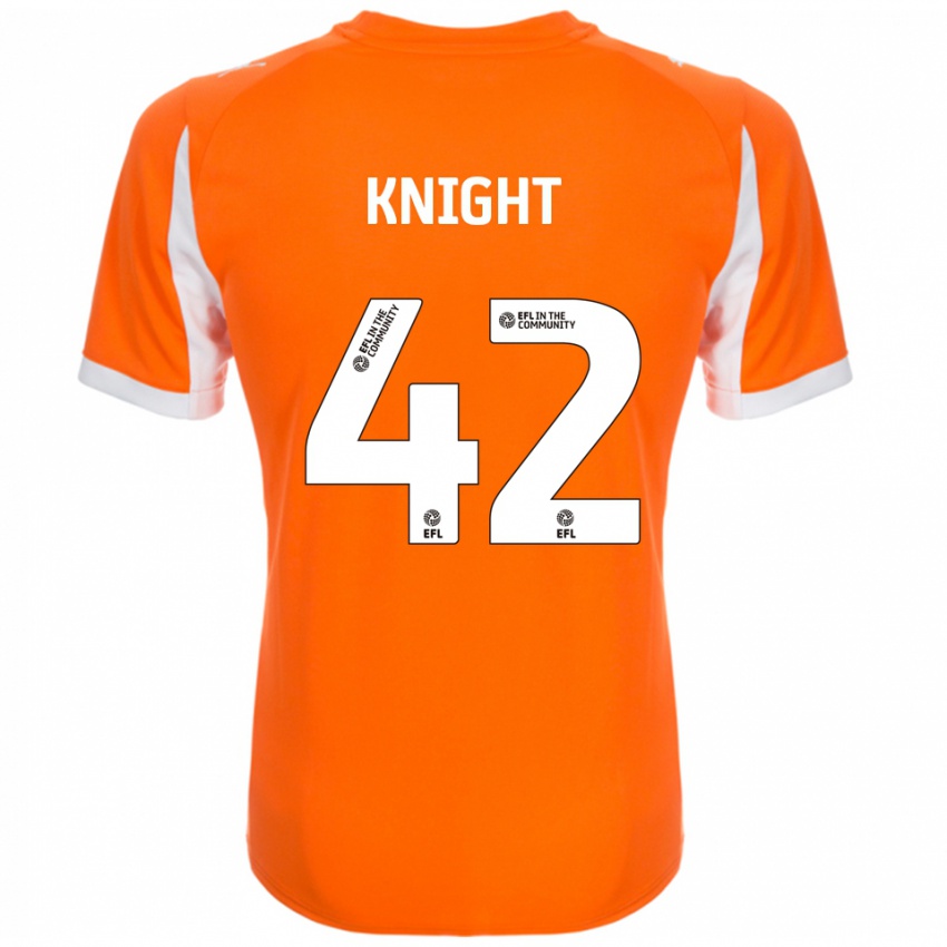 ילדים Spencer Knight #42 כתום לבן ג'רזי ביתית 2025/26 חולצה קצרה