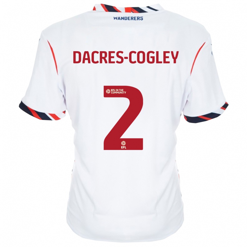 ילדים ג'וש דקרס-קוגלי #2 לבן אדום ג'רזי ביתית 2025/26 חולצה קצרה