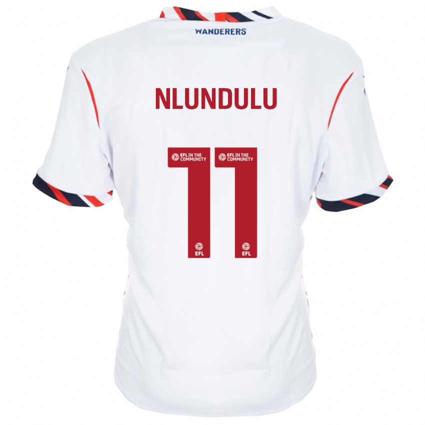 ילדים Dan Nlundulu #11 לבן אדום ג'רזי ביתית 2025/26 חולצה קצרה