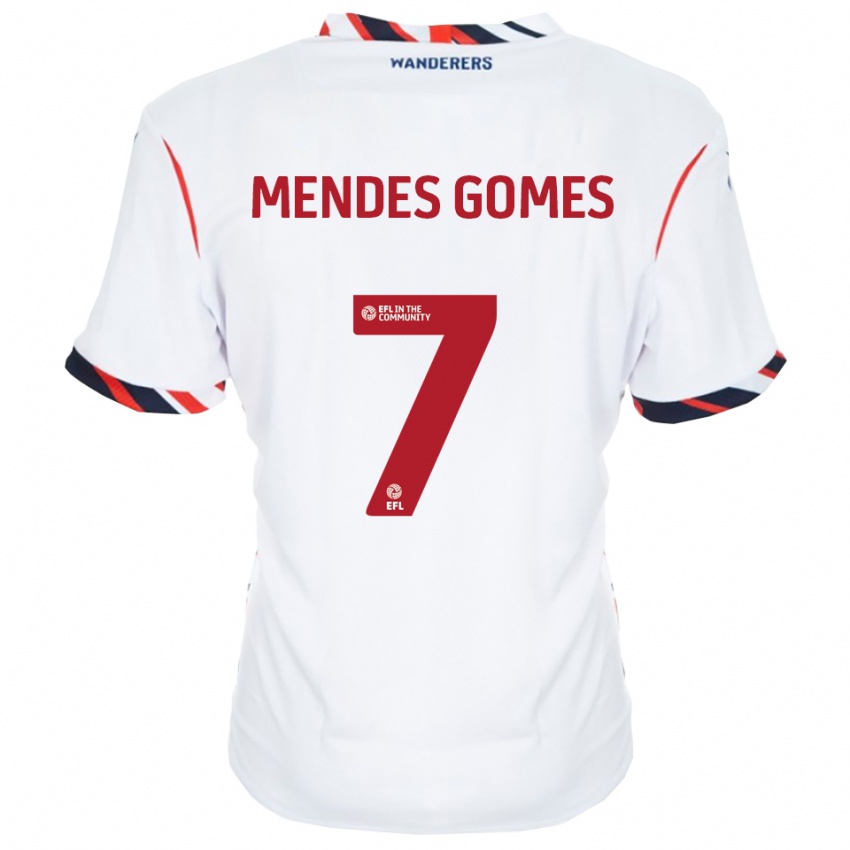 ילדים Carlos Mendes #7 לבן אדום ג'רזי ביתית 2025/26 חולצה קצרה