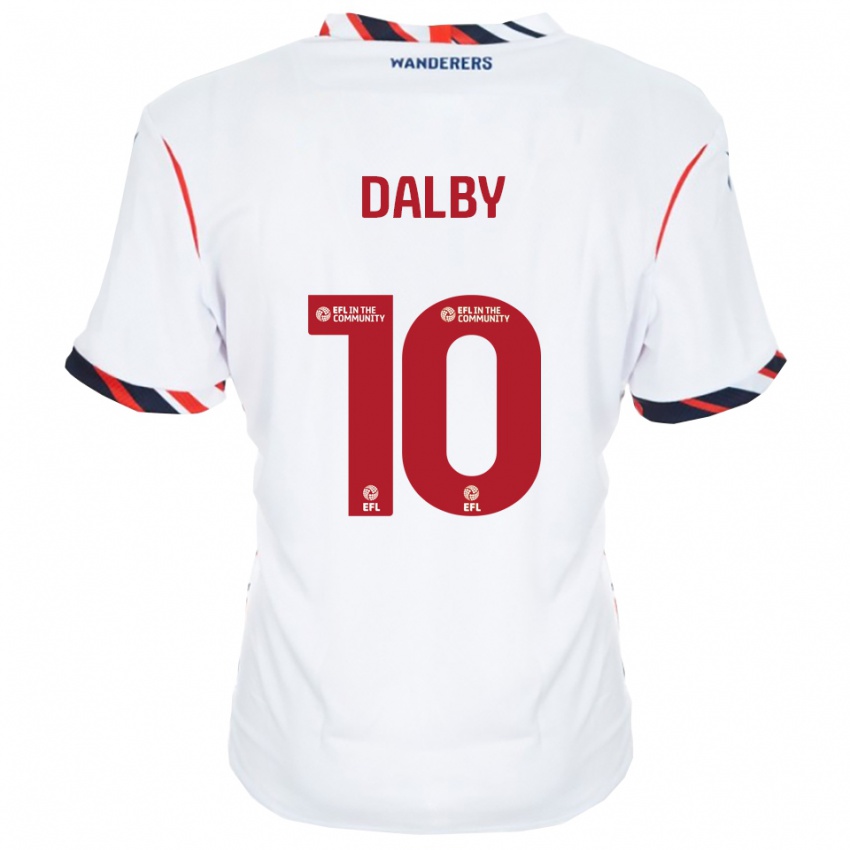 ילדים סם דאלבי #10 לבן אדום ג'רזי ביתית 2025/26 חולצה קצרה