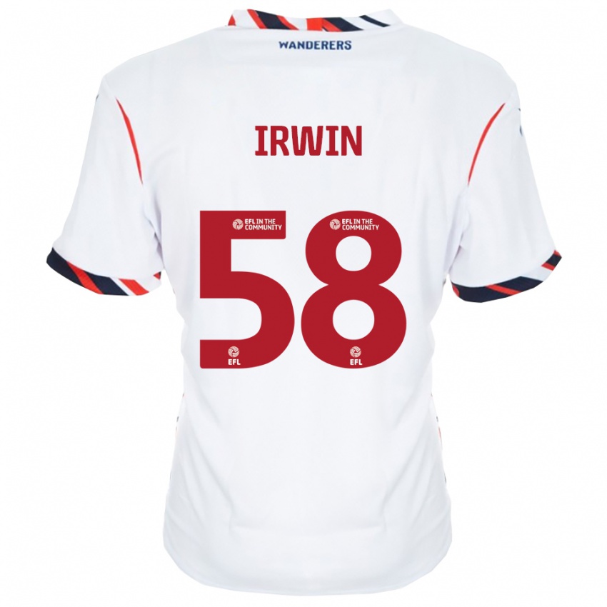 ילדים הארלי אירווין #58 לבן אדום ג'רזי ביתית 2025/26 חולצה קצרה