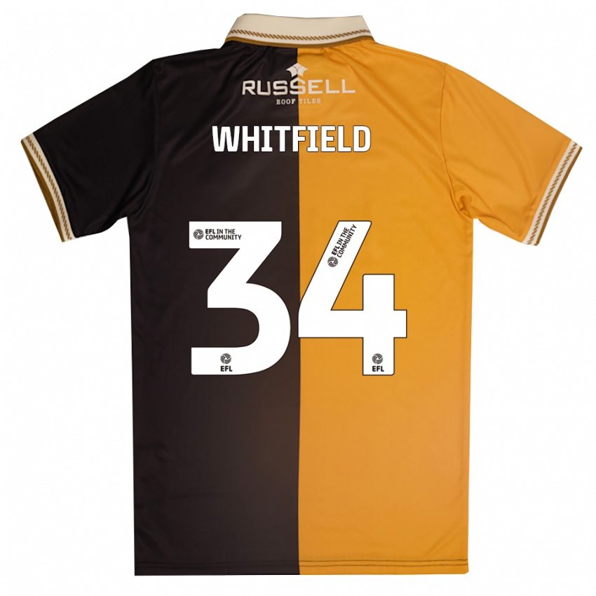 ילדים בן ויטפילד #34 צהוב שחור ג'רזי ביתית 2025/26 חולצה קצרה