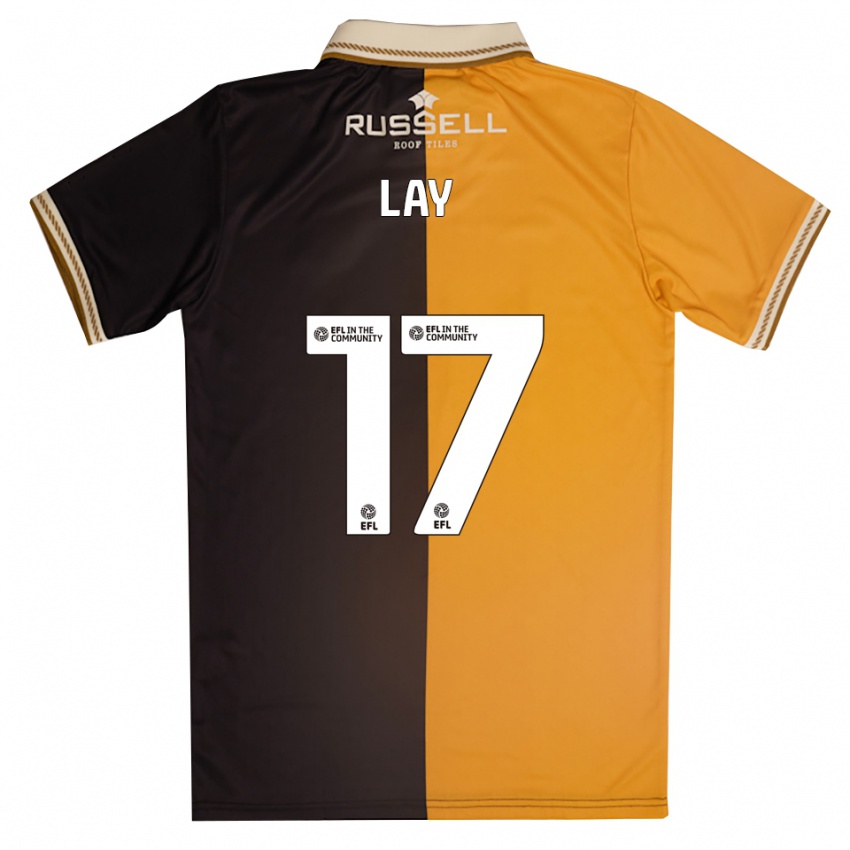 ילדים Matty Lay #17 צהוב שחור ג'רזי ביתית 2025/26 חולצה קצרה