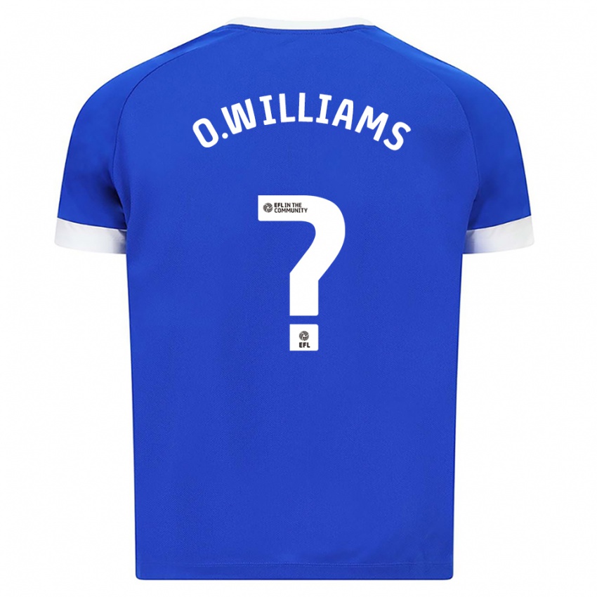 ילדים Oliver Williams #0 כחול לבן ג'רזי ביתית 2025/26 חולצה קצרה
