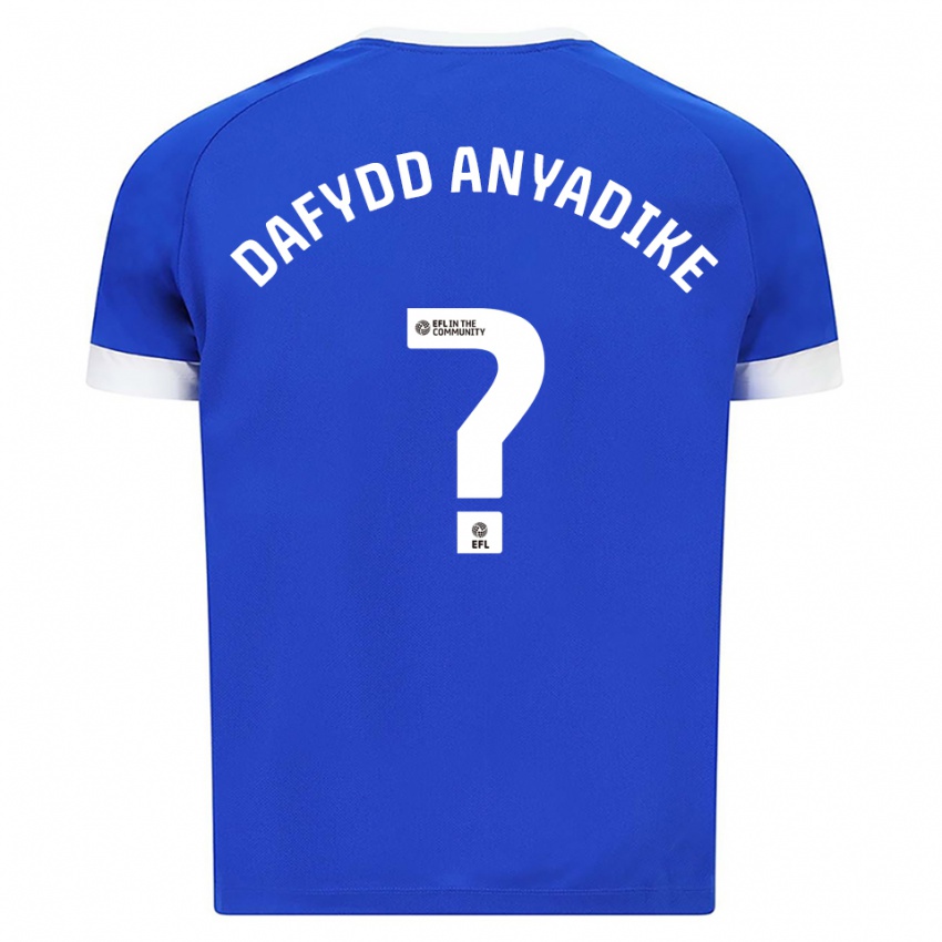 ילדים Noah Dafydd Anyadike #0 כחול לבן ג'רזי ביתית 2025/26 חולצה קצרה