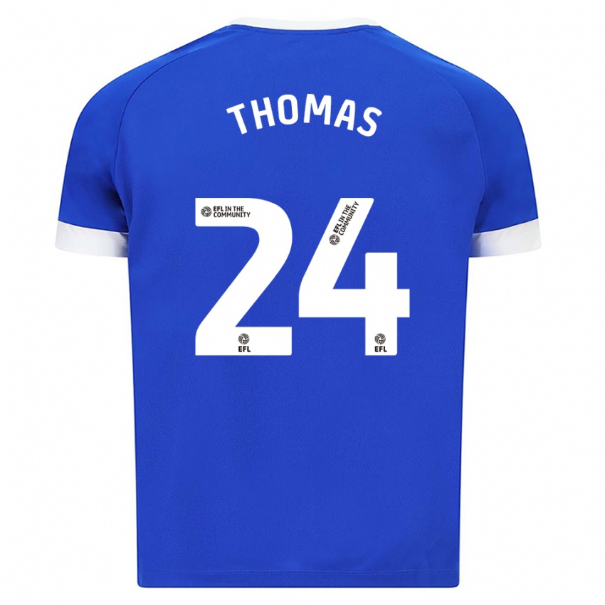ילדים Seren Thomas #24 כחול לבן ג'רזי ביתית 2025/26 חולצה קצרה