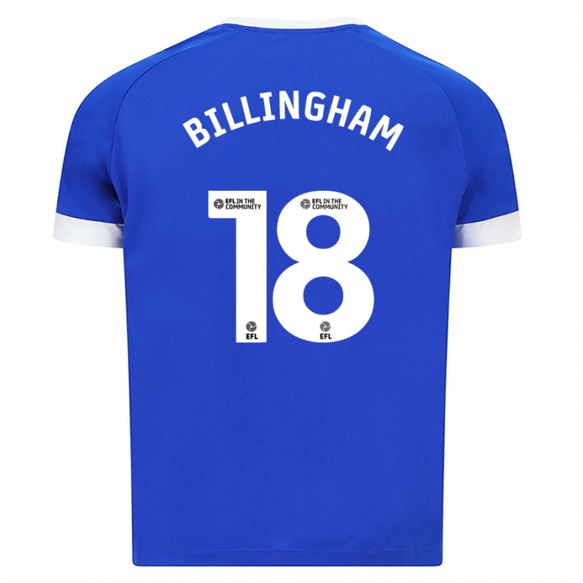 ילדים Lily Billingham #18 כחול לבן ג'רזי ביתית 2025/26 חולצה קצרה