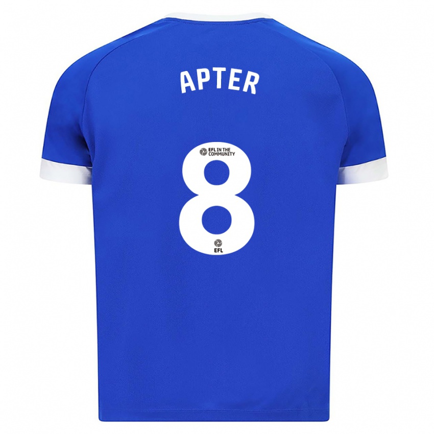 ילדים מתיו אפטר #8 כחול לבן ג'רזי ביתית 2025/26 חולצה קצרה