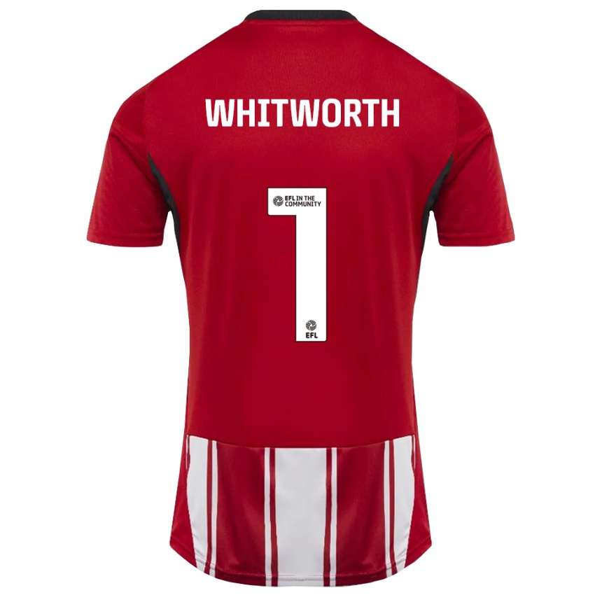 ילדים ג'ו ויטוורת׳ #1 אדום לבן שחור ג'רזי ביתית 2025/26 חולצה קצרה