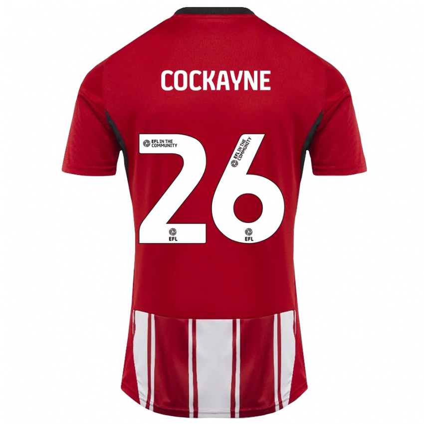 ילדים ג׳סיקה קוקאיין #26 אדום לבן שחור ג'רזי ביתית 2025/26 חולצה קצרה