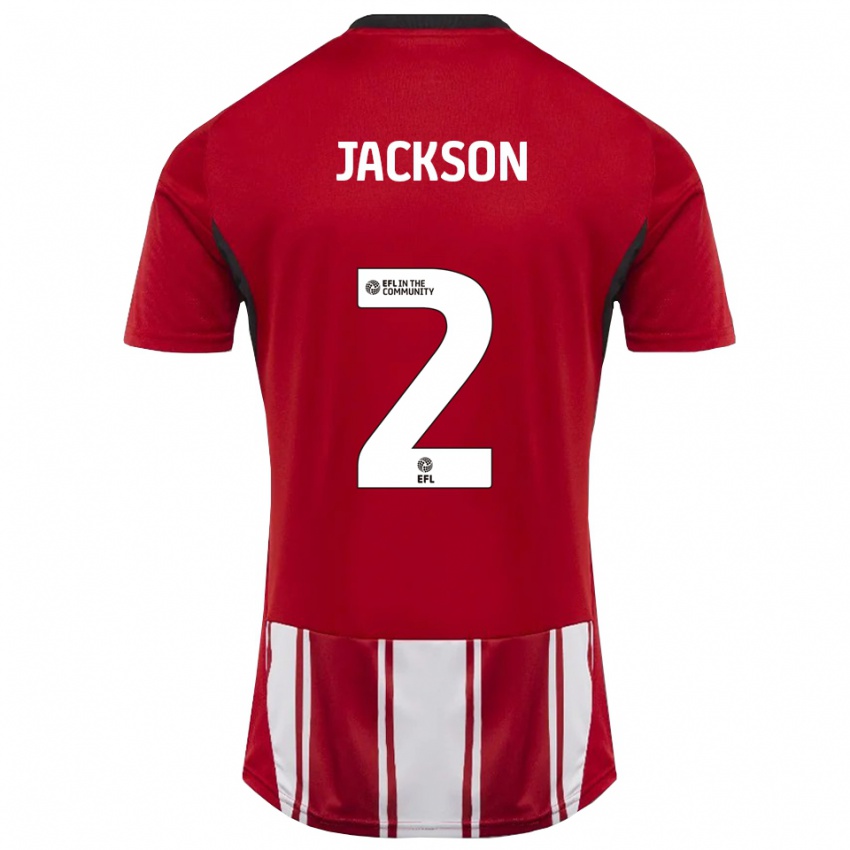 ילדים Bow Jackson #2 אדום לבן שחור ג'רזי ביתית 2025/26 חולצה קצרה