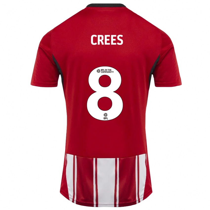 ילדים הארי קריז #8 אדום לבן שחור ג'רזי ביתית 2025/26 חולצה קצרה