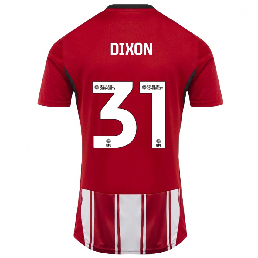 ילדים Ellen Dixon #31 אדום לבן שחור ג'רזי ביתית 2025/26 חולצה קצרה