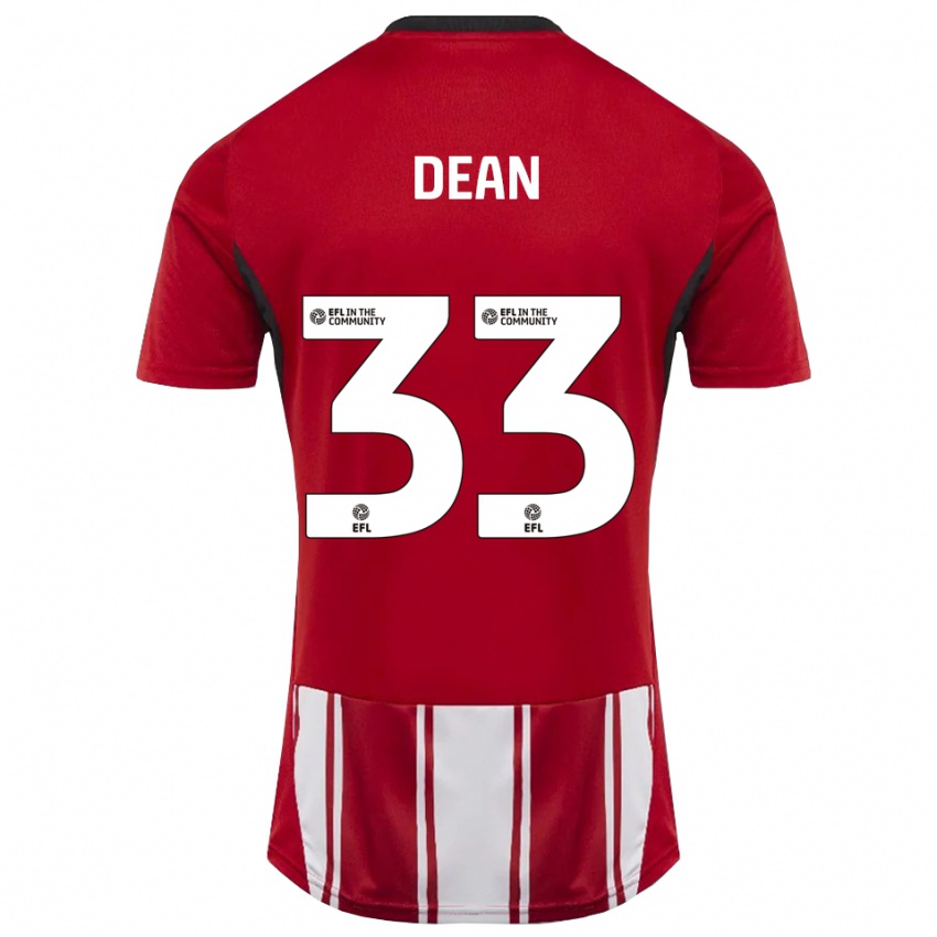 ילדים Tom Dean #33 אדום לבן שחור ג'רזי ביתית 2025/26 חולצה קצרה