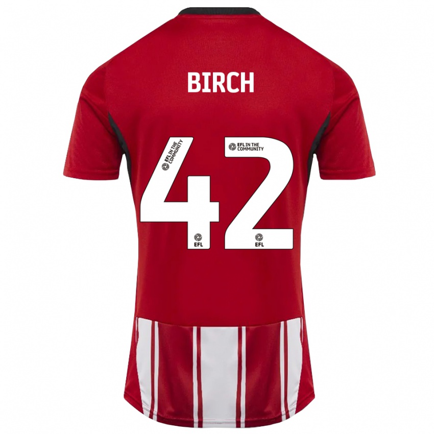 ילדים George Birch #42 אדום לבן שחור ג'רזי ביתית 2025/26 חולצה קצרה