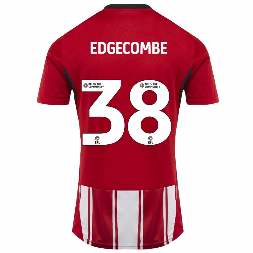 ילדים מקס אדגקומבה #38 אדום לבן שחור ג'רזי ביתית 2025/26 חולצה קצרה