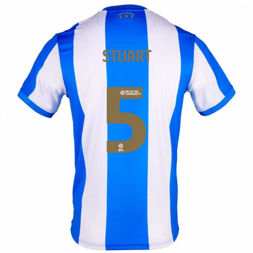 ילדים Charlotte Stuart #5 כחול לבן ג'רזי ביתית 2025/26 חולצה קצרה